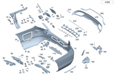 Rear Bumper Bracket 2058852114  Compatible With Mercedes-Benz C-CLASS W205 (2015-2018) Tag No.796